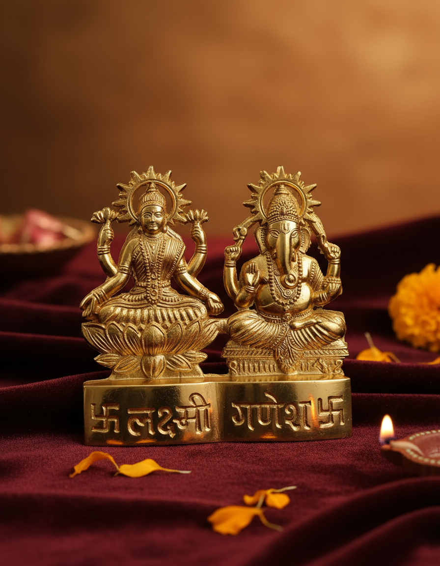 Lakshmi Ganesha Wall Hanging Plaque