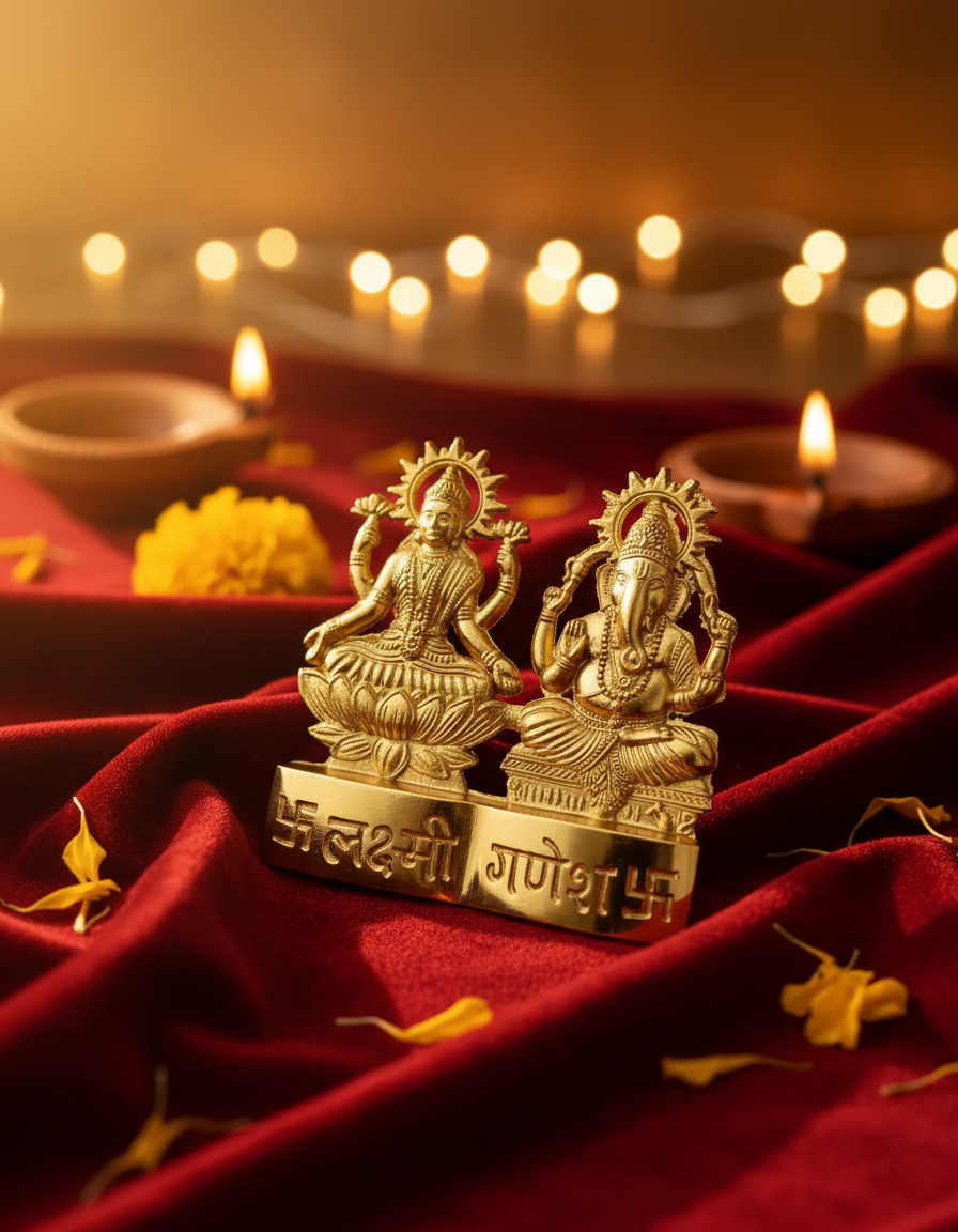 Lakshmi Ganesha Wall Hanging Plaque