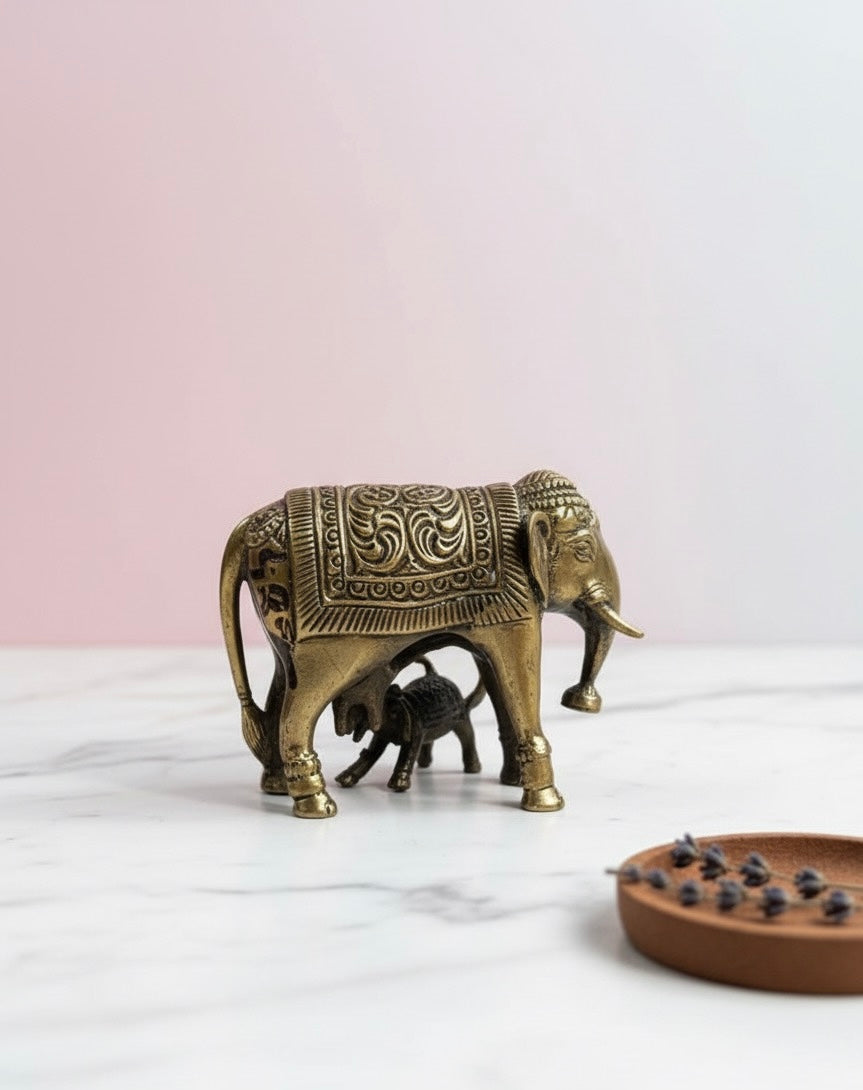 Ashthadhatu Nandi Cow and Calf Statue