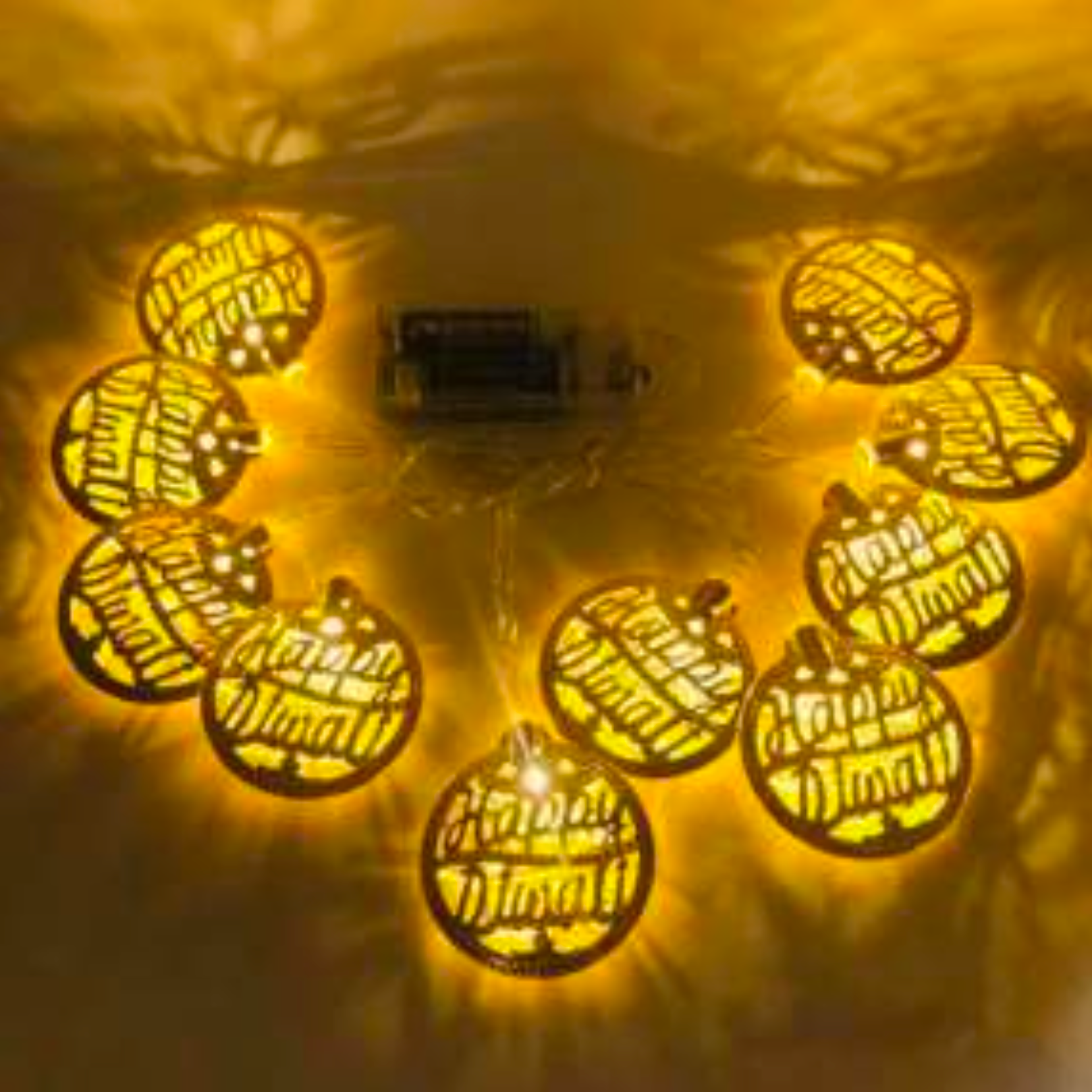 10L Metal Happy Diwali String Light For Indoor/Outdoor Decorations
