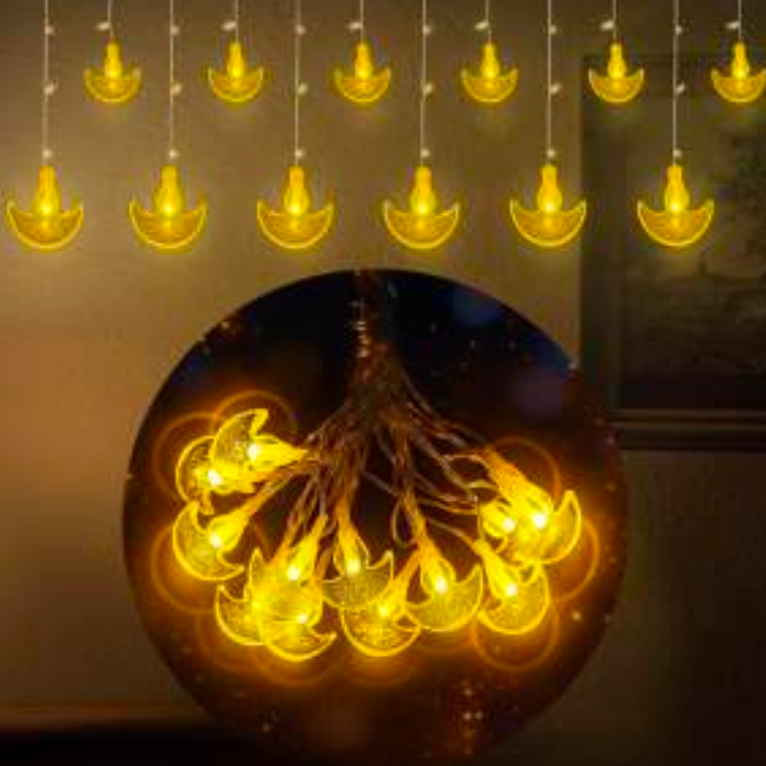 14L Crystal Diya String Light I Warm White