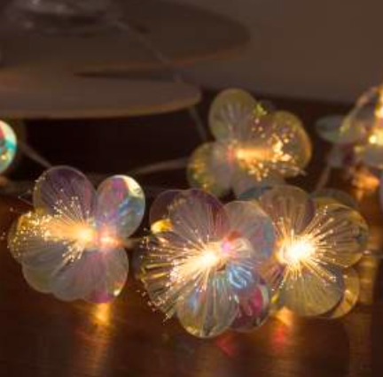 10L 3D Fiber optic flower String Light For Indoor D e c o r a t i o n s