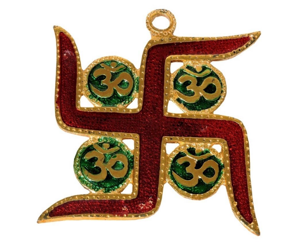 Swastik Wall Hanging with Om Symbols