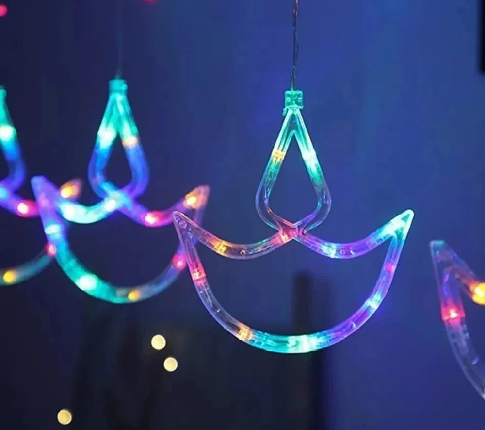 6 6 Diya Curtain multi, White