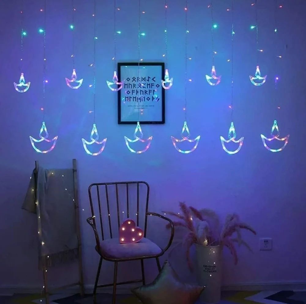 6 6 Diya Curtain multi, White